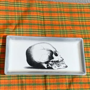 Halloween White Skull Design Tray